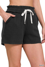 Load image into Gallery viewer, DOUBLE ELASTICBAND DRAWSTRING WAIST SHORTS