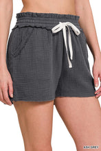 Load image into Gallery viewer, DOUBLE ELASTICBAND DRAWSTRING WAIST SHORTS