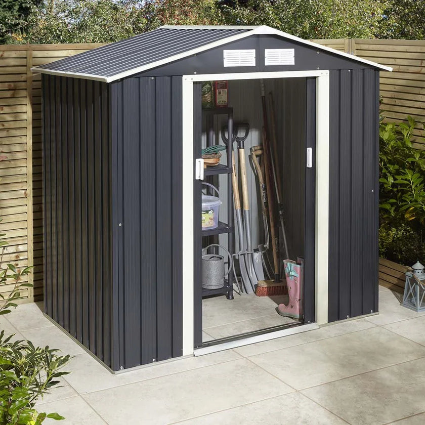 6x4 Trentvale Metal Apex Shed