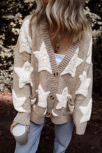 Load image into Gallery viewer, Star Button Up Long Sleeve Cardigan