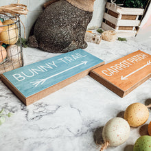 Load image into Gallery viewer, Easter Tiered Tray Styling Signs, Pastel Blue and Orange, Wooden