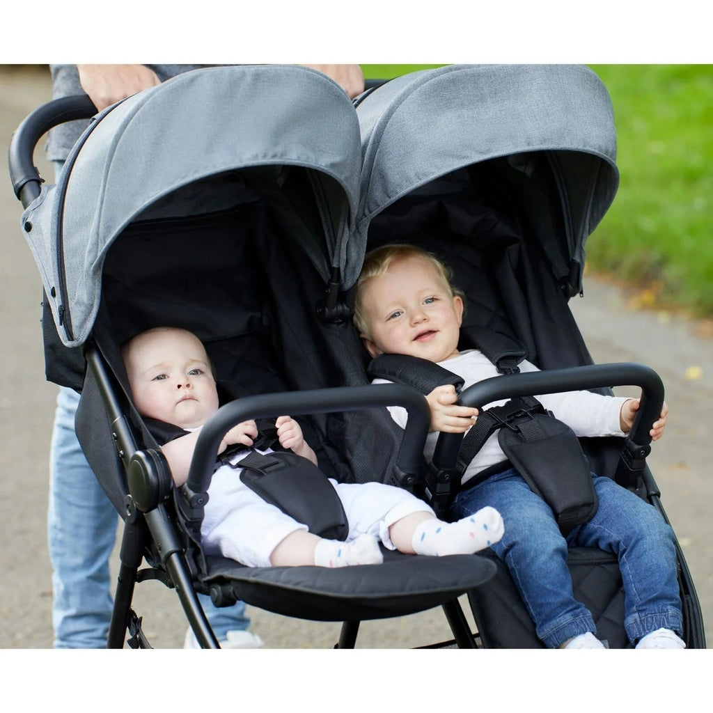 Ickle Bubba Venus Max Double Stroller - Black