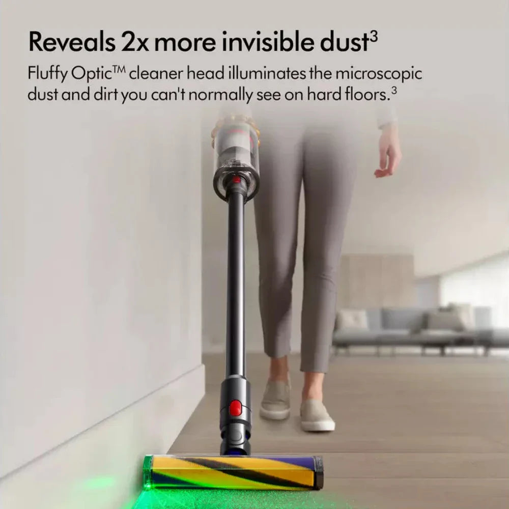 DYSON V15 Detect Absolute Cordless Vacuum Cleaner - Yellow & Nickel 447033-01