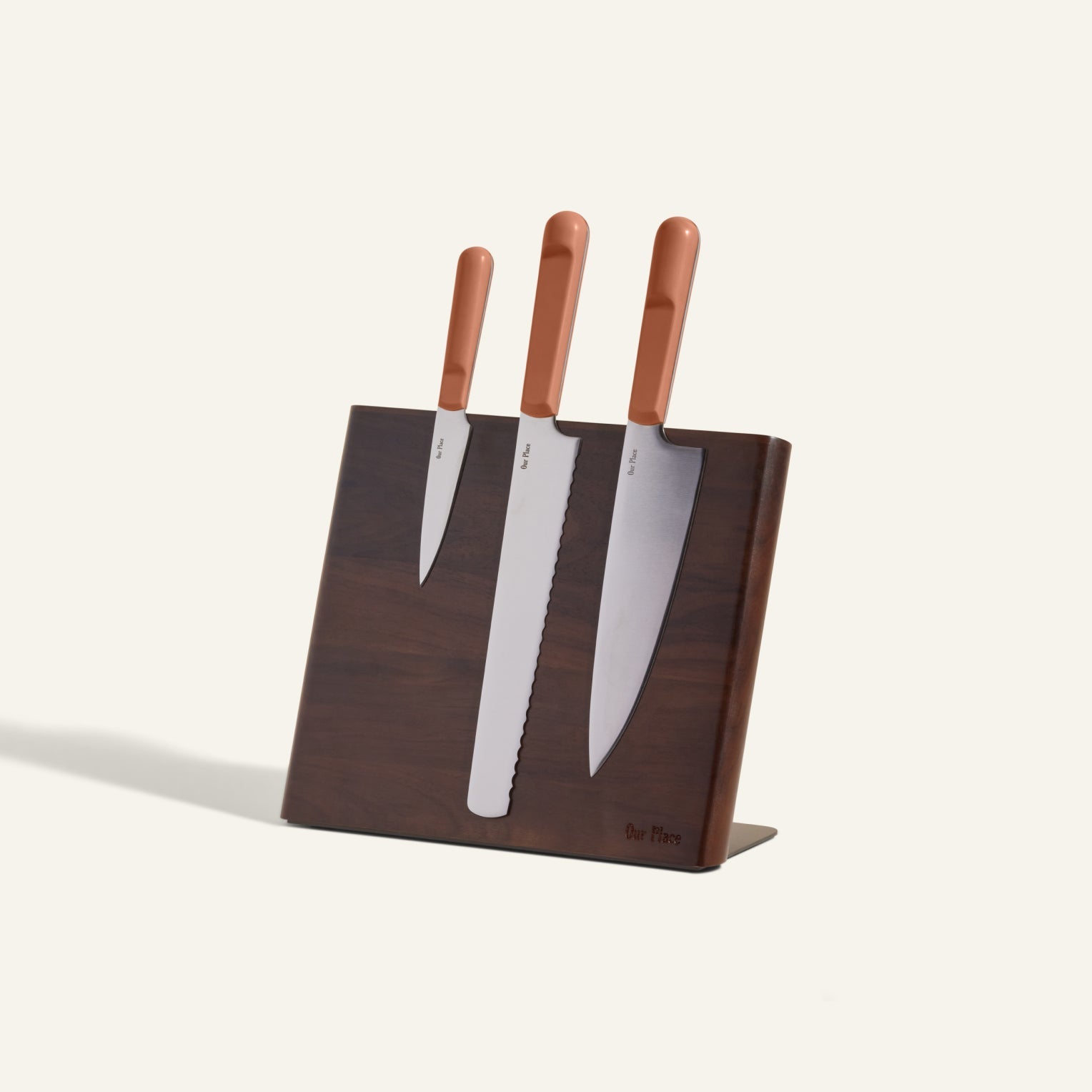 Knife Trio + Walnut Knife Block