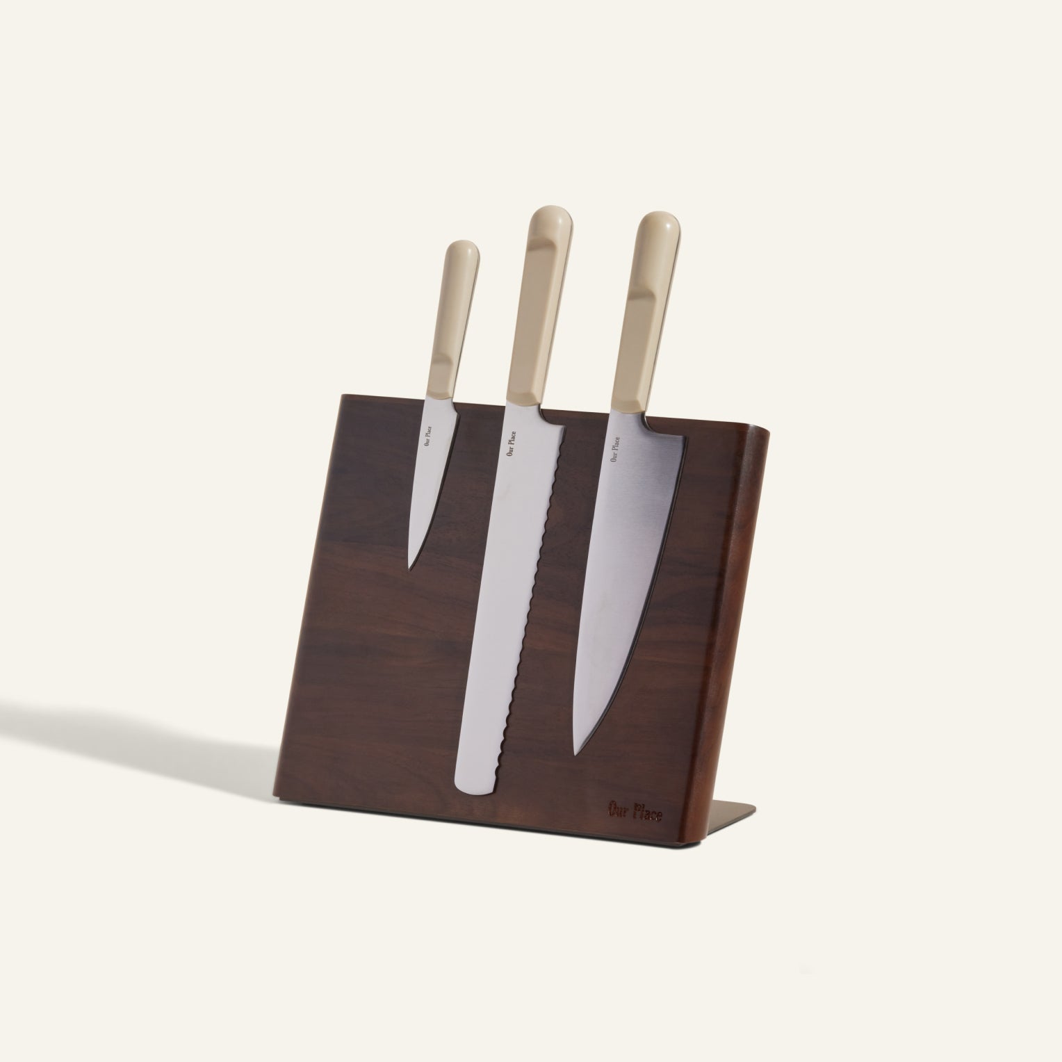 Knife Trio + Walnut Knife Block