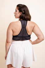 Load image into Gallery viewer, Ribbed Lace Boho Racerback Bralette Plus