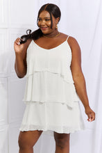 Load image into Gallery viewer, Culture Code By The River Full Size Cascade Ruffle Style Cami Dress in Soft White