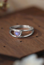 Load image into Gallery viewer, Moonstone Heart 925 Sterling Silver Ring