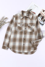 Load image into Gallery viewer, Plaid Collared Neck Long Sleeve Shirt