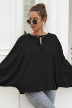 Load image into Gallery viewer, Tie Neck Balloon Sleeve Blouse