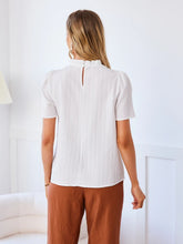 Load image into Gallery viewer, Frill Neck Puff Sleeve Blouse