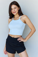 Load image into Gallery viewer, Ninexis Everyday Staple Soft Modal Short Strap Ribbed Tank Top in Blue