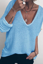 Load image into Gallery viewer, V-Neck Long Sleeve T-Shirt