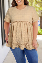 Load image into Gallery viewer, Plus Size Frill Trim Babydoll Blouse