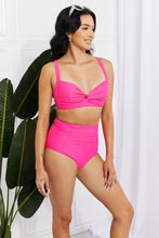 Load image into Gallery viewer, Marina West Swim Take A Dip Twist High-Rise Bikini in Pink