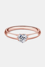 Load image into Gallery viewer, Moissanite 925 Sterling Silver Heart Solitaire Ring