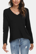 Load image into Gallery viewer, V-Neck Long Sleeve T-Shirt
