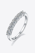 Load image into Gallery viewer, Moissanite Platinum-Plated Half-Eternity Ring