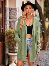 Load image into Gallery viewer, Dropped Shoulder Long Sleeve Cardigan