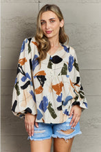 Load image into Gallery viewer, Hailey &amp; Co Wishful Thinking Multi Colored Printed Blouse