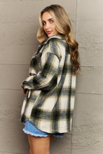 Load image into Gallery viewer, Zenana By The Fireplace Oversized Plaid Shacket in Olive