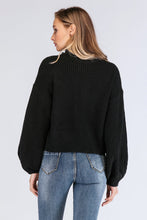 Load image into Gallery viewer, Turtleneck Rib-Knit Dropped Shoulder Sweater