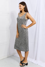 Load image into Gallery viewer, Culture Code Meet Me Halfway Full Size Heart Neck A-Line Dress in Charcoal