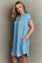 Load image into Gallery viewer, GeeGee Cozy Cuddles Full Size Denim Dress