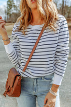 Load image into Gallery viewer, Striped Long Sleeve Round Neck Top