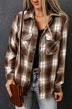 Load image into Gallery viewer, Plaid Collared Neck Long Sleeve Shirt