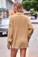 Load image into Gallery viewer, Textured Dropped Shoulder Longline Shirt