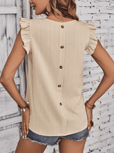 Load image into Gallery viewer, Round Neck Butterfly Sleeve Blouse