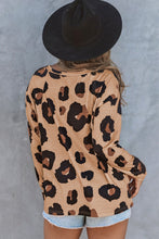 Load image into Gallery viewer, Full Size Leopard Print Round Neck Long Sleeve Tee