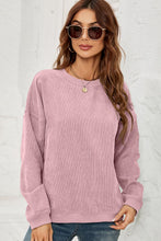 Load image into Gallery viewer, Dropped Shoulder Round Neck Sweatshirt