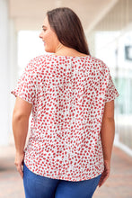 Load image into Gallery viewer, Plus Size Printed V-Neck Short Sleeve Blouse
