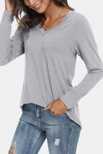 Load image into Gallery viewer, V-Neck Long Sleeve T-Shirt