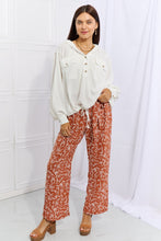 Load image into Gallery viewer, Heimish Right Angle Full Size Geometric Printed Pants in Red Orange