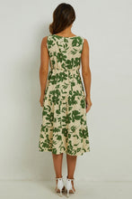 Load image into Gallery viewer, Floral Round Neck Tiered Sleeveless Dress