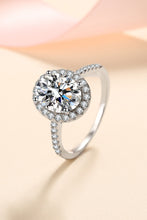 Load image into Gallery viewer, 2 Carat Moissanite 925 Sterling Silver Halo Ring
