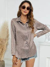 Load image into Gallery viewer, Printed Long Sleeve Collared Neck Shirt