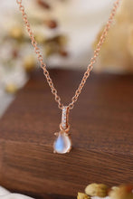 Load image into Gallery viewer, High Quality Natural Moonstone Teardrop Pendant 925 Sterling Silver Necklace