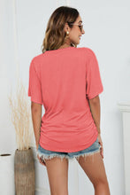 Load image into Gallery viewer, V-Neck Side Ruched Tee