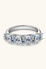 Load image into Gallery viewer, 1 Carat Moissanite 925 Sterling Silver Half-Eternity Ring