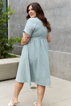 Load image into Gallery viewer, Sweet Lovely By Jen Full Size Button Down Midi Dress