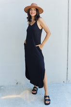 Load image into Gallery viewer, Ninexis Good Energy Full Size Cami Side Slit Maxi Dress in Black