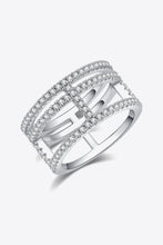 Load image into Gallery viewer, Moissanite Cutout Wide Ring