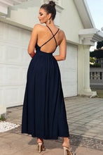 Load image into Gallery viewer, Sleeveless Plunge Neck Slit Maxi Dress