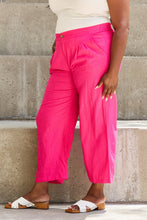 Load image into Gallery viewer, And The Why In The Mix Full Size Pleated Detail Linen Pants in Hot Pink