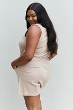 Load image into Gallery viewer, Zenana Forever Yours Full Size V-Neck Sleeveless Romper in Sand