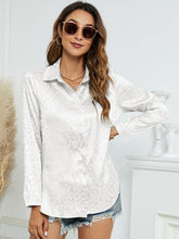Load image into Gallery viewer, Printed Long Sleeve Collared Neck Shirt